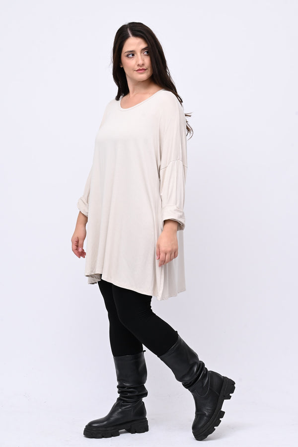 Maglia basica viscosa over - Burro