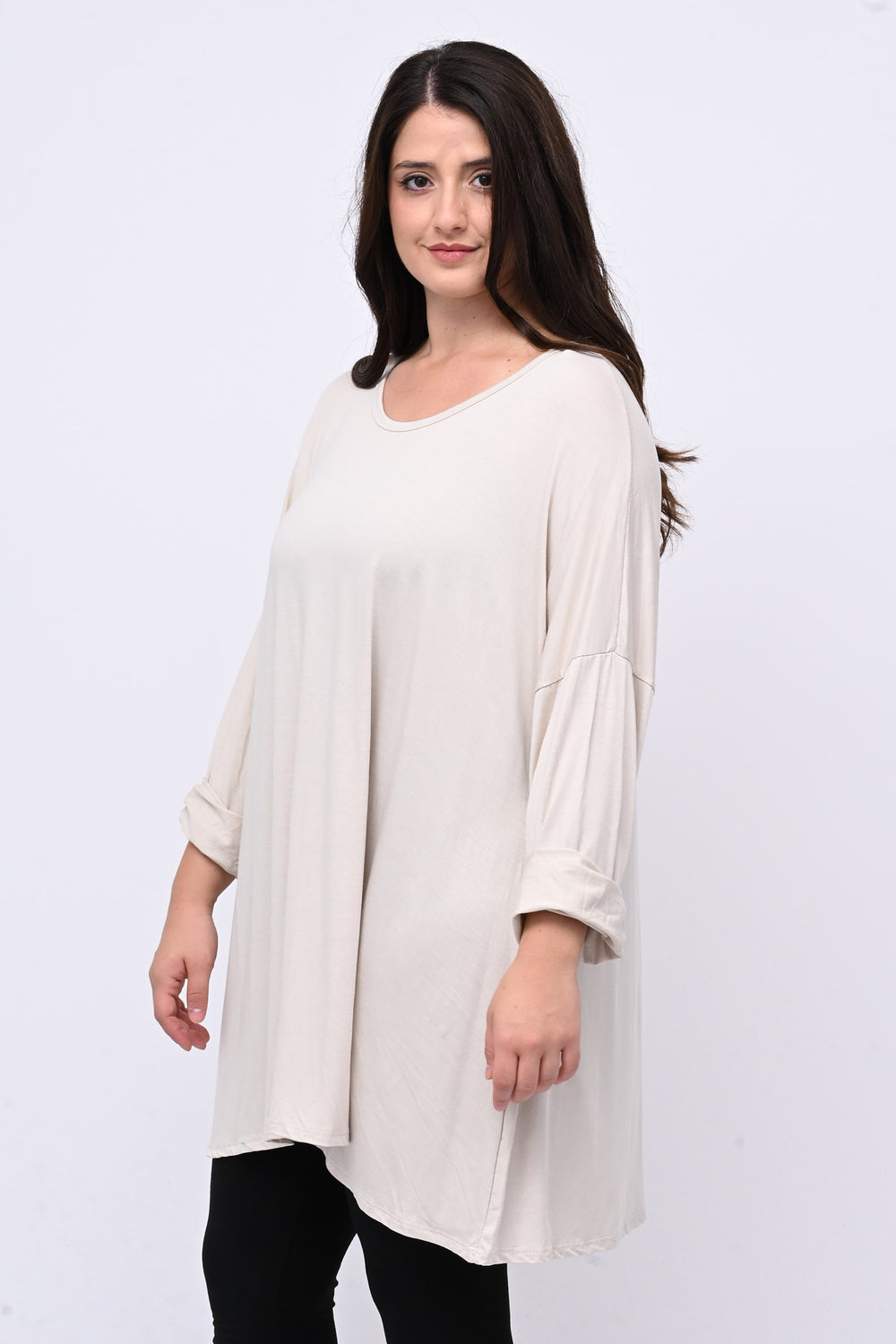Maglia basica viscosa over - Burro
