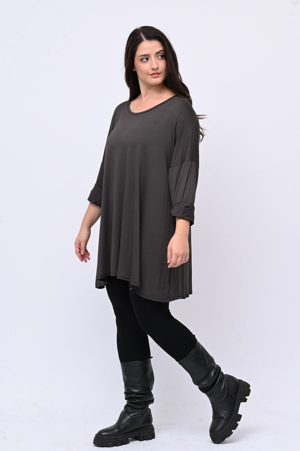 Maglia basica viscosa over - Moro