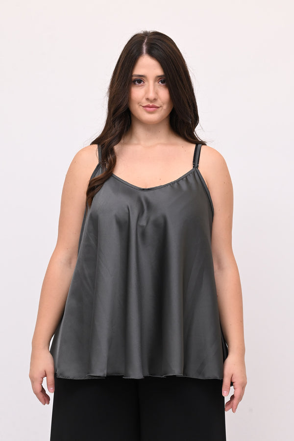 Top raso svasato - Grigio piombo