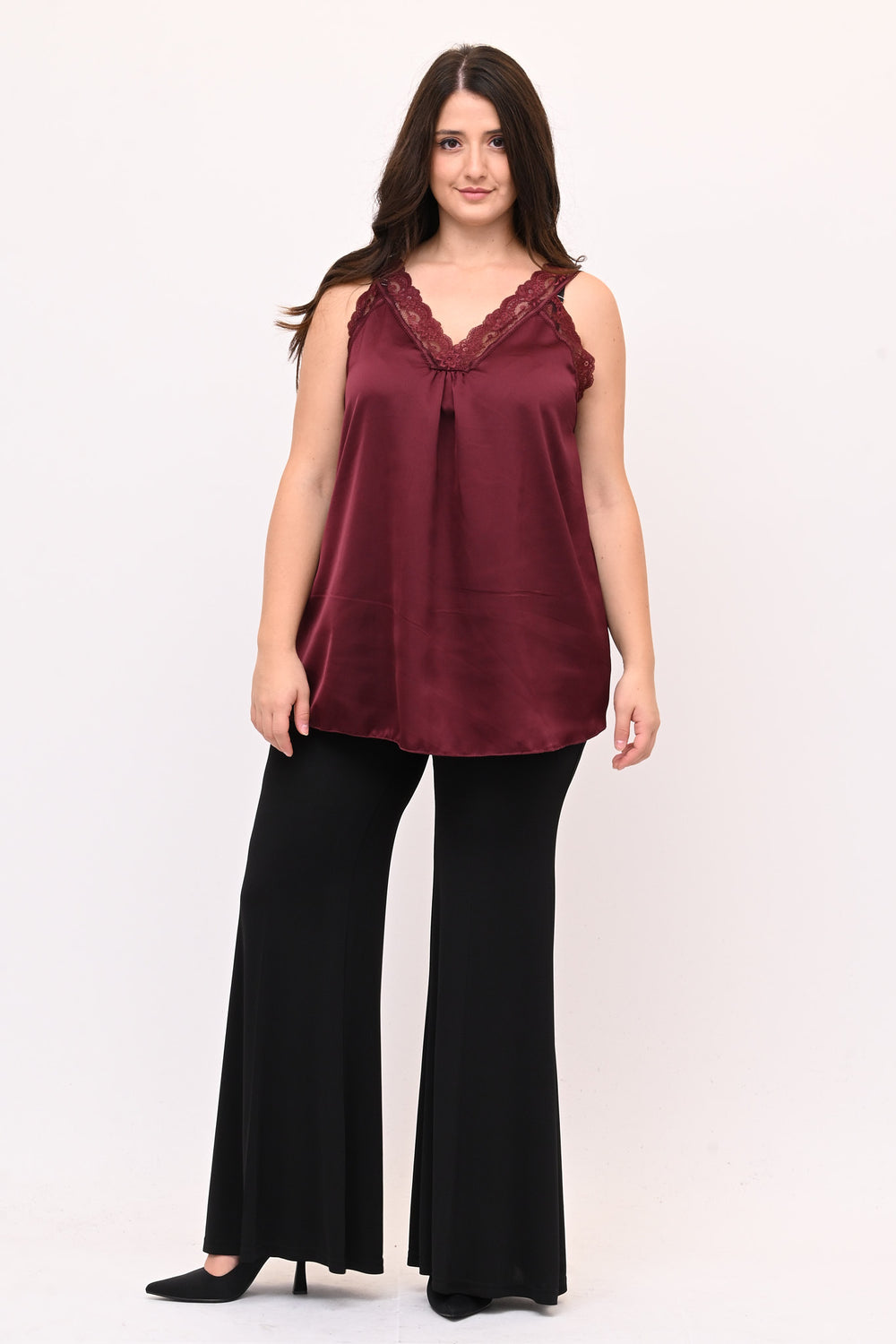 Top raso e pizzo - Vino