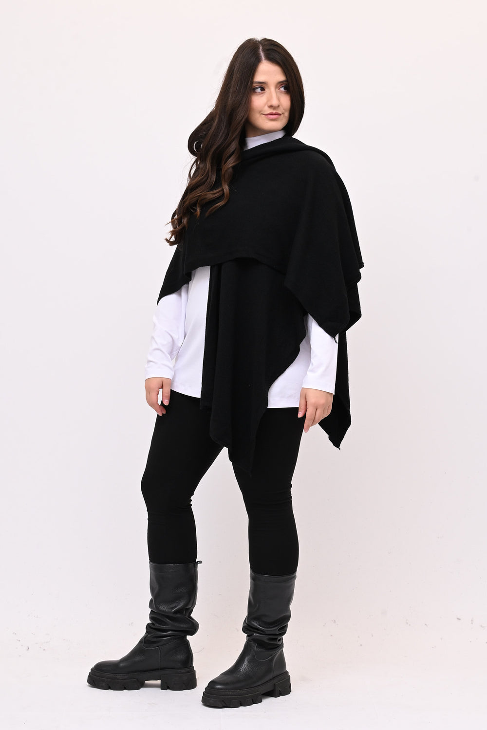 Mantella calda viscosa - Nero