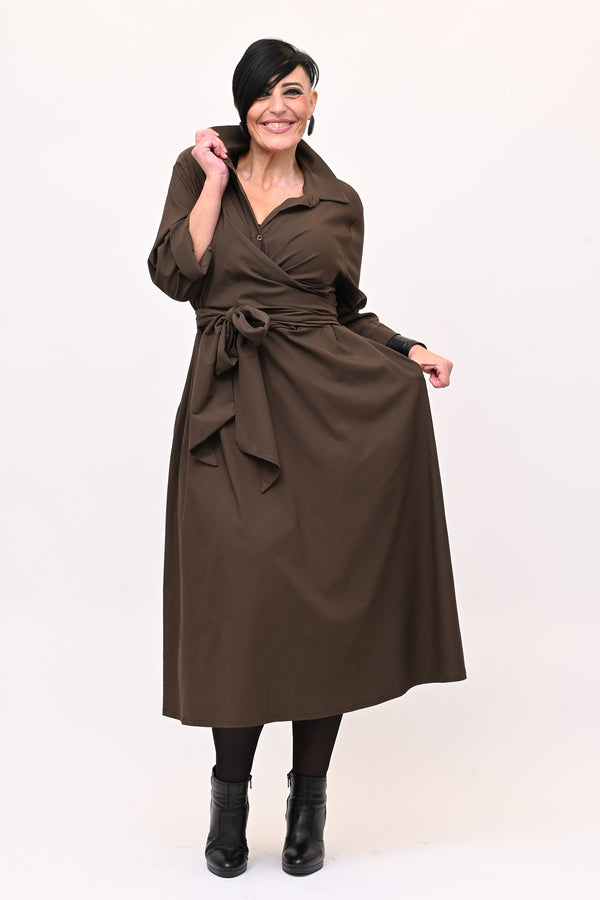 Abito incrocio bengalina over - Moro