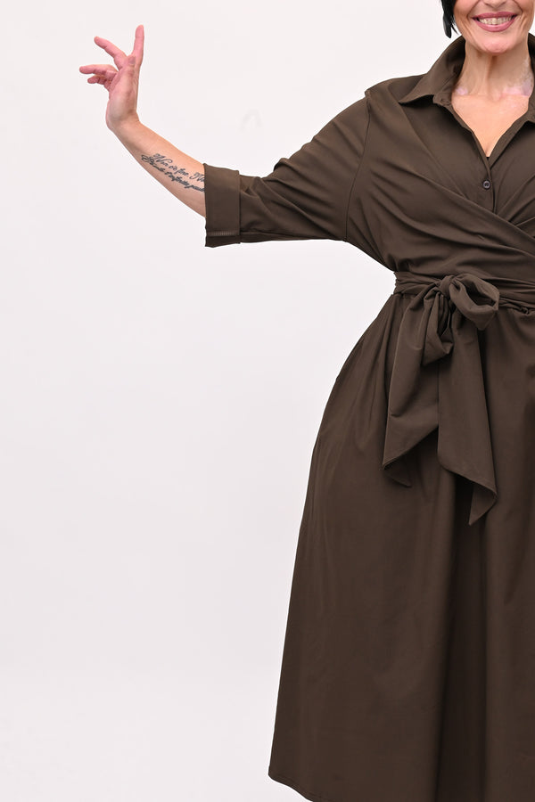 Abito incrocio bengalina over - Moro