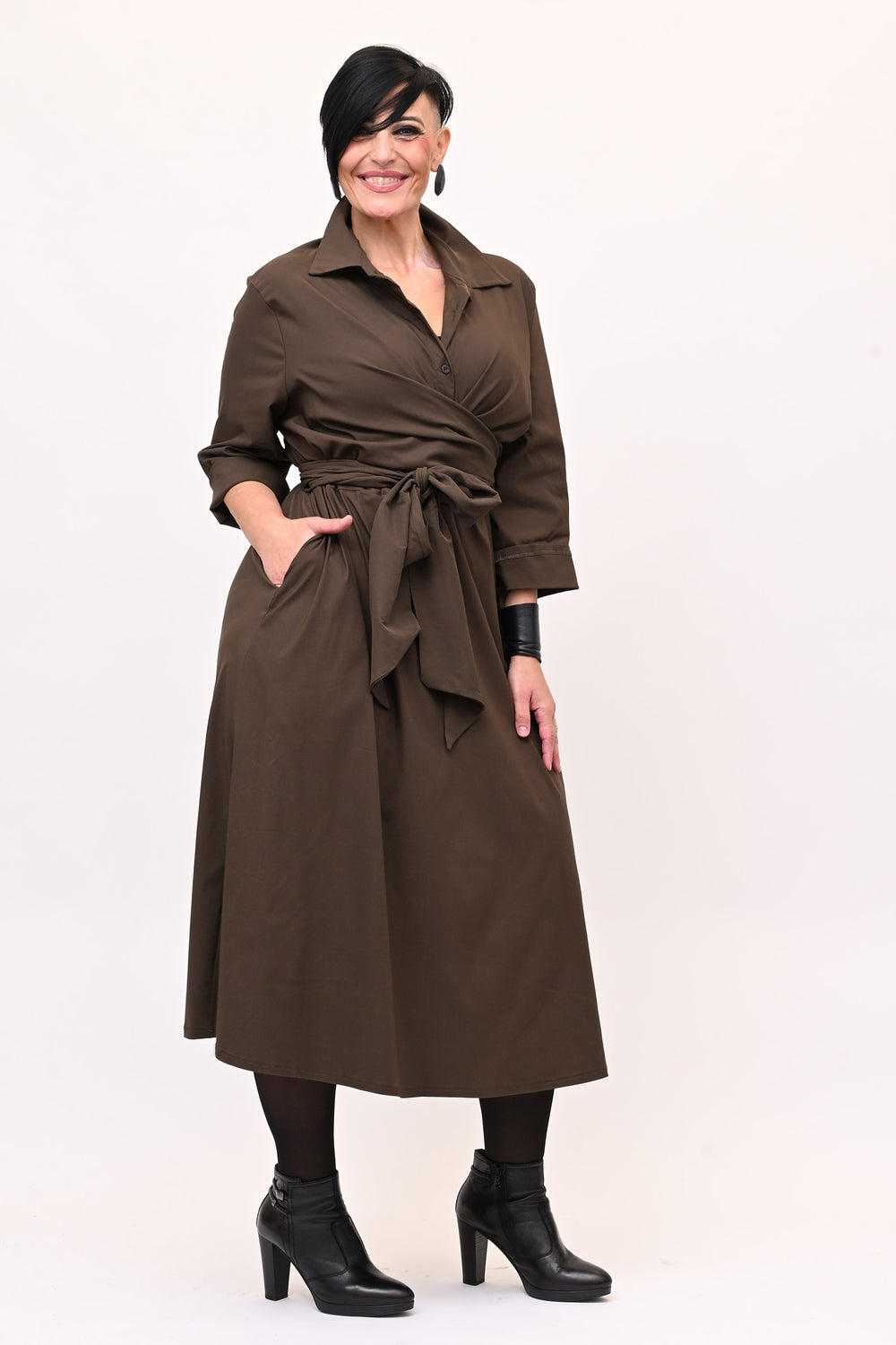 Abito incrocio bengalina over - Moro