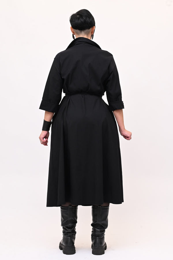 Abito incrocio bengalina over- Nero