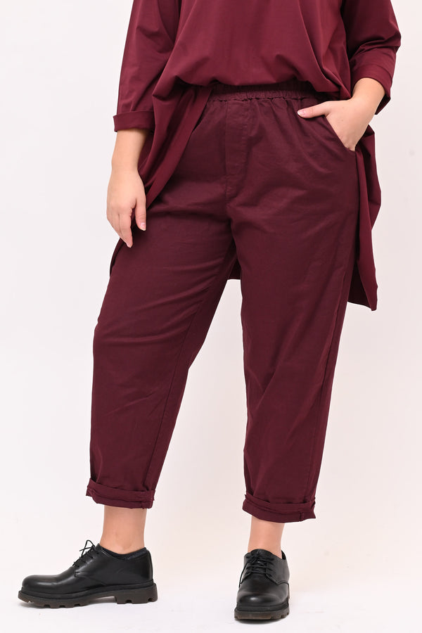 Pantalone baggy cotone - Vino