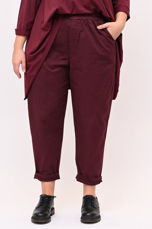 Pantalone baggy cotone - Vino