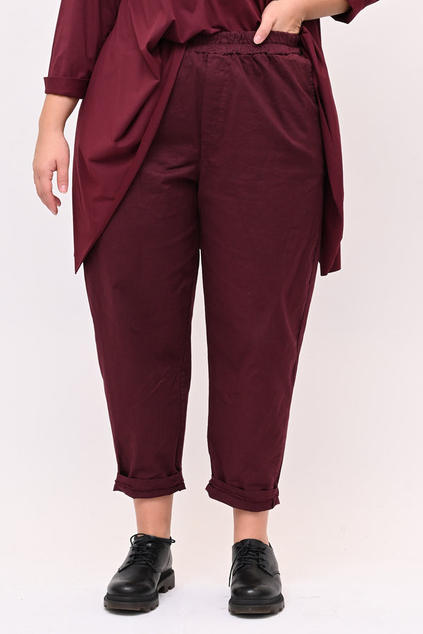 Pantalone baggy cotone - Vino