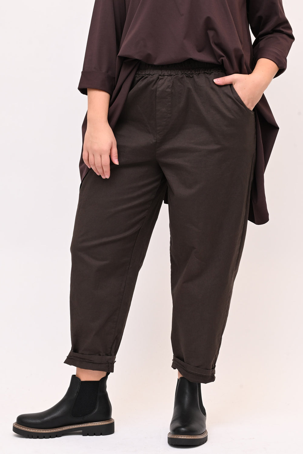 Pantalone baggy cotone - Moro