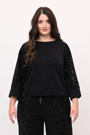 Tuta paillettes scuba - Nero