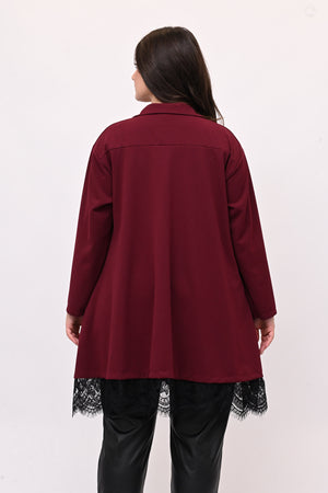 Camicia crèpes pizzo - Vino