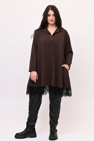 Camicia crèpes pizzo - Moro