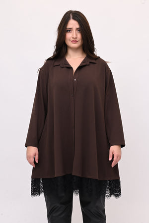 Camicia crèpes pizzo - Moro