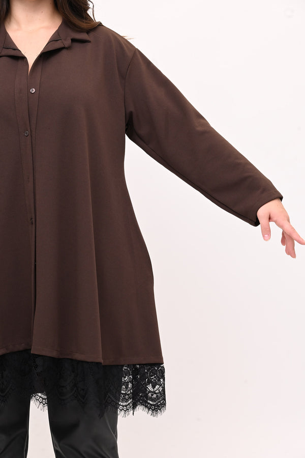 Camicia crèpes pizzo - Moro