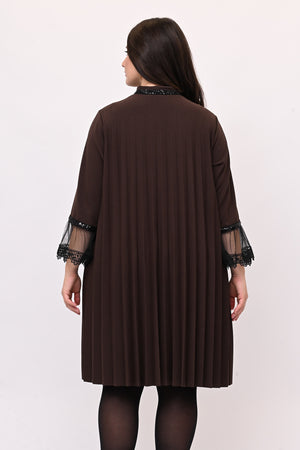 Abito plisse tulle - Moro