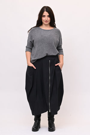 Gonna bengalina zip - Grigio