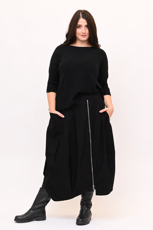 Pull scatola manica coste - Nero