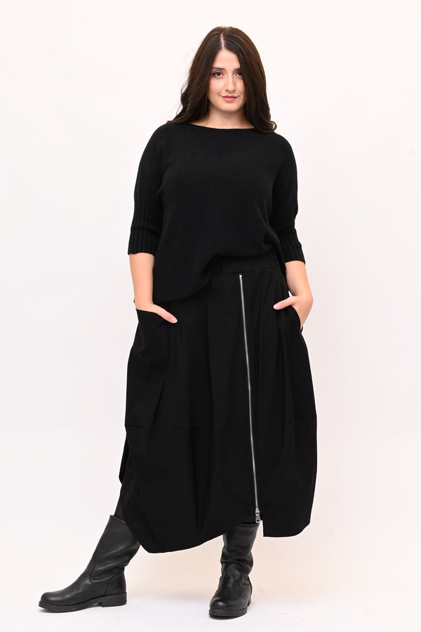Pull scatola manica coste - Nero