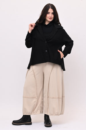 Giacca colletto over - Nero