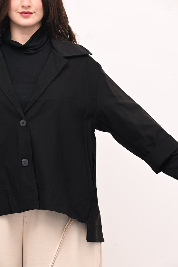 Giacca colletto over - Nero