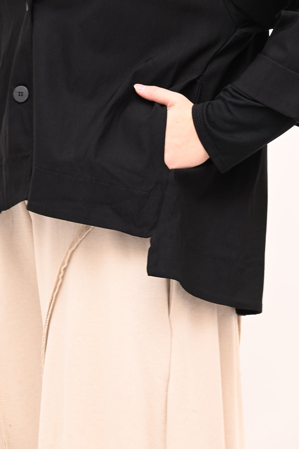 Giacca colletto over - Nero