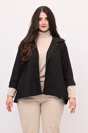 Giacca colletto over - Moro