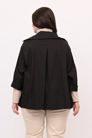 Giacca colletto over - Moro