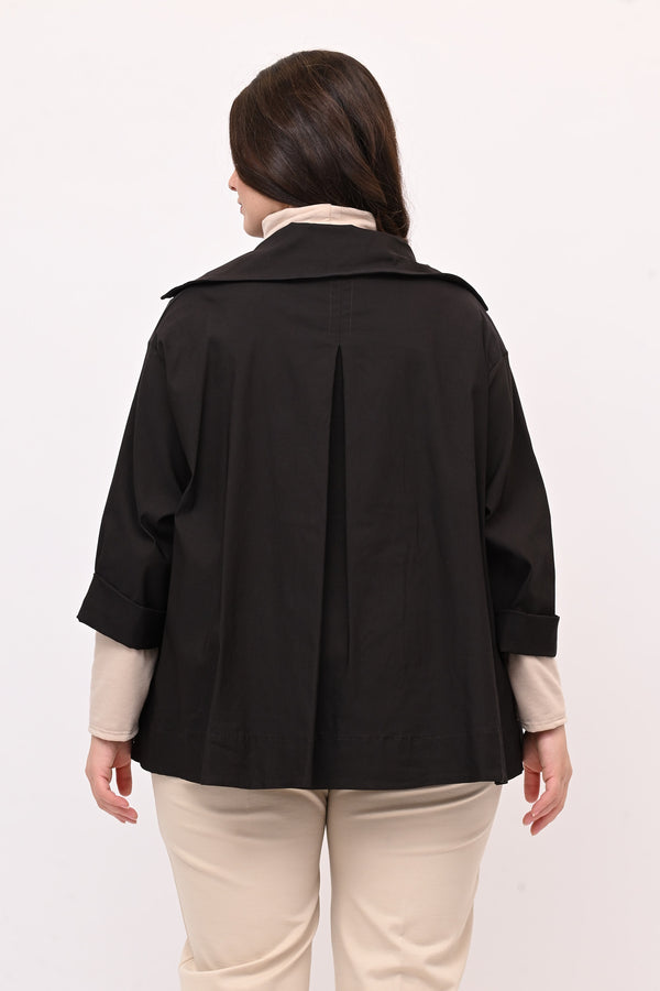 Giacca colletto over - Moro