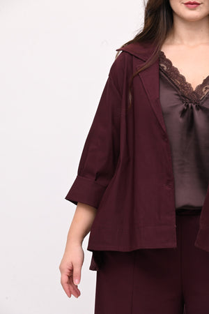 Giacca colletto over - Vino