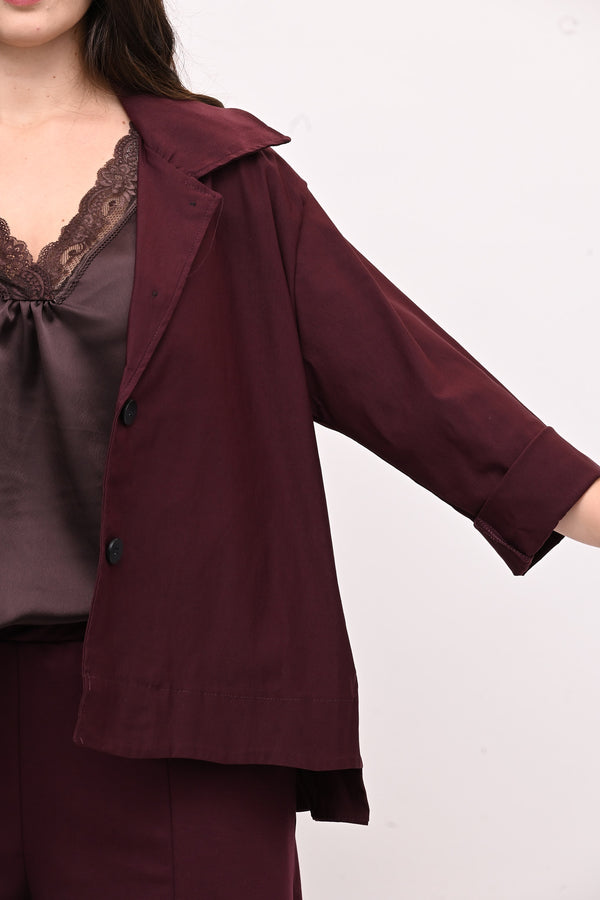 Giacca colletto over - Vino