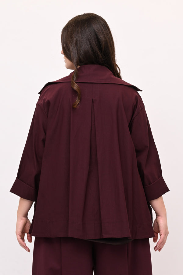 Giacca colletto over - Vino