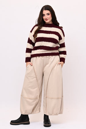 Pull boucle righe - Vino