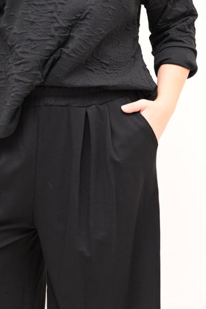 Pantalone palazzo felpa - Nero