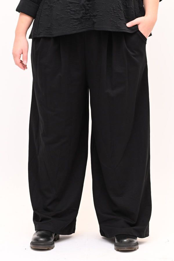 Pantalone palazzo felpa - Nero