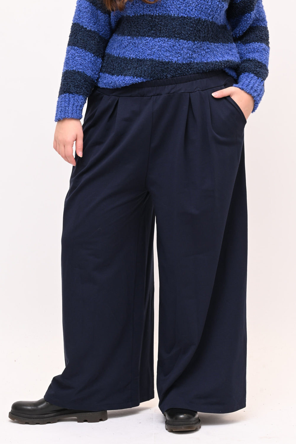 Pantalone palazzo felpa - Blu