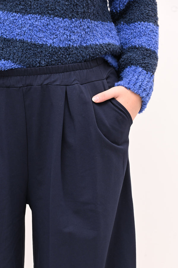 Pantalone palazzo felpa - Blu