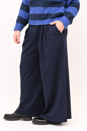 Pantalone palazzo felpa - Blu