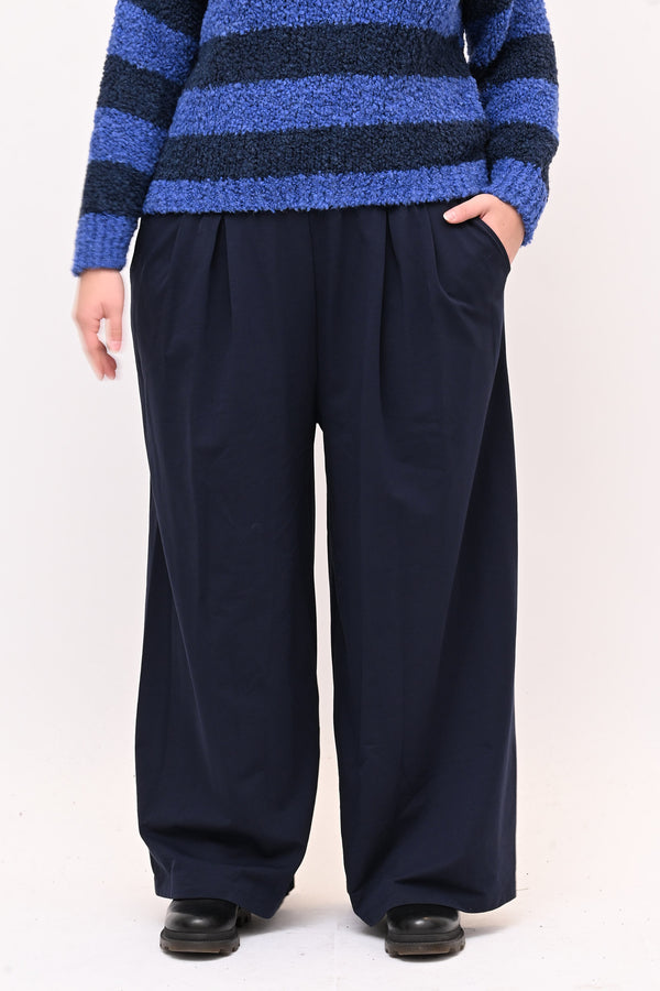 Pantalone palazzo felpa - Blu