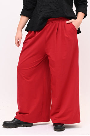 Pantalone palazzo felpa - Rosso