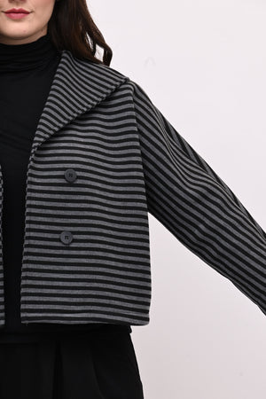 Giacca crop neoprene - Nero