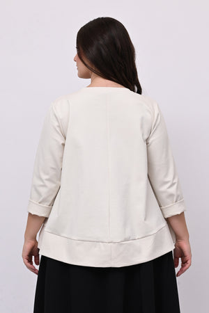 Maglia ruota doppia zip - Burro