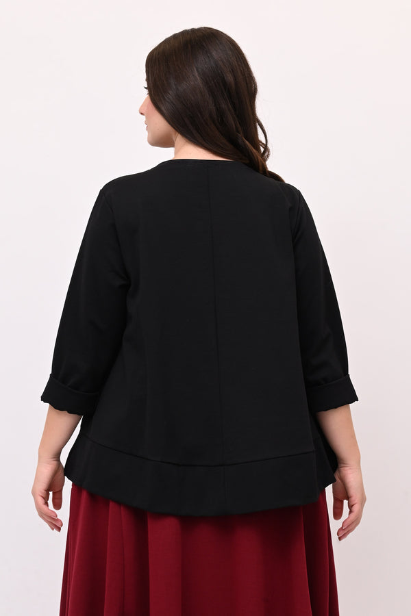 Maglia ruota doppia zip - Nero