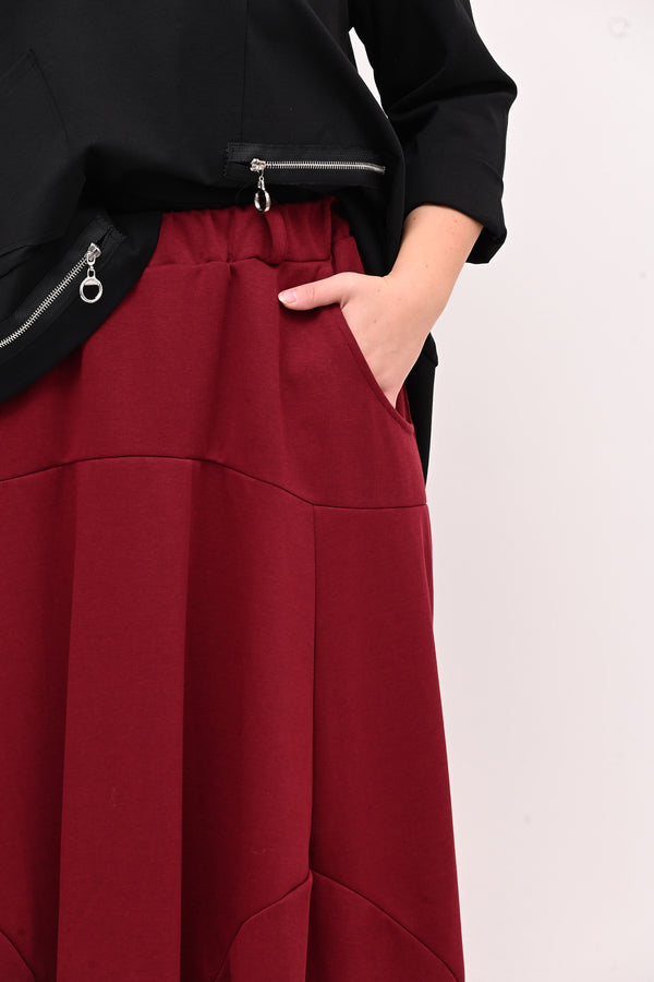 Gonna ovetto felpa - Vino