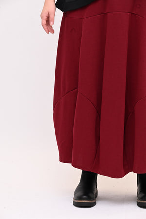 Gonna ovetto felpa - Vino