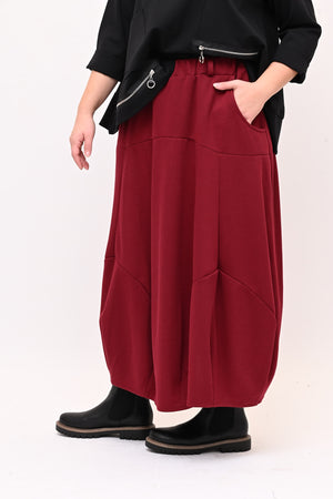 Gonna ovetto felpa - Vino