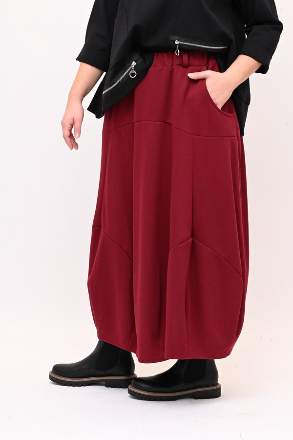 Gonna ovetto felpa - Vino