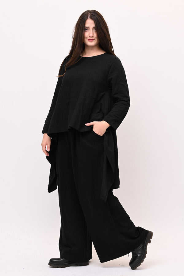 Maglia goffrata ruota - Nero