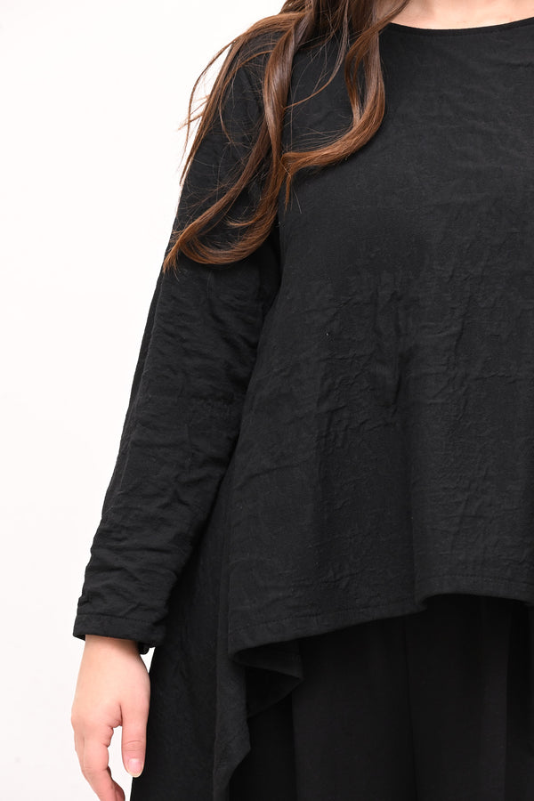 Maglia goffrata ruota - Nero