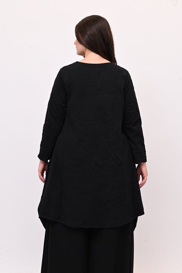 Maglia goffrata ruota - Nero